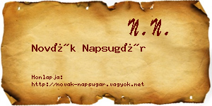 Novák Napsugár névjegykártya